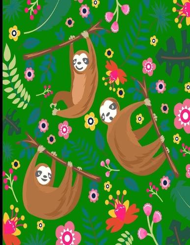 Alex: Dark Green Sloth Sketch Book, 366 Pages Sketch Pad, Sloth Sketchbook, Cute Sloth Cover Drawing Book