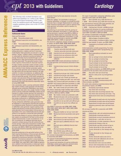 CPT Express Reference Coding Cards: Cardiology