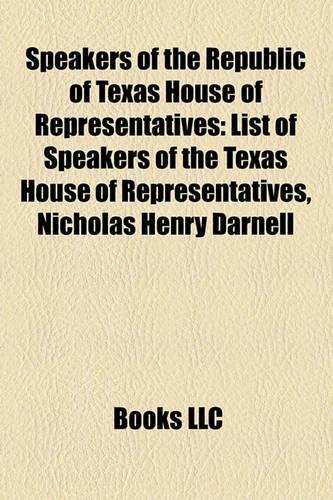 Speakers of the Republic of Texas House of Representatives