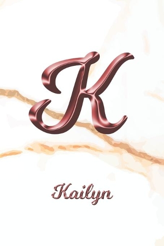 Kailyn: Sketchbook - Blank Imaginative Sketch Book Paper - Letter K Rose Gold White Marble Pink Effect Cover - Teach & Practice Drawing for Experienced & As