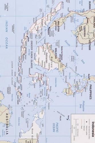 A Modern Map of the Island Nation Indonesia