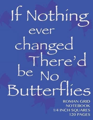 Roman Grid Notebook 1/4 inch squares 120 pages: If Nothing Ever Changed Notebook with blue cover, squared notebook, roman grid of quarter inch squares, perfect bound, ideal for writing, math sums,