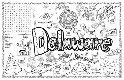 Delaware Symbols & Facts Funsheet - Pack of 30: (Delaware Experience)