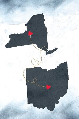 New York & Ohio: Long Distance Out of State Notebook - Blank Lines(1057 Together Forever Never Apart Us States Journals)
