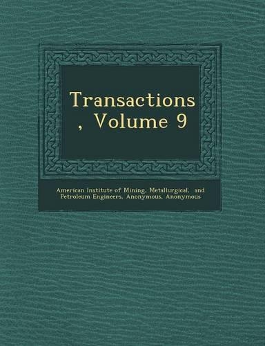 Transactions, Volume 9