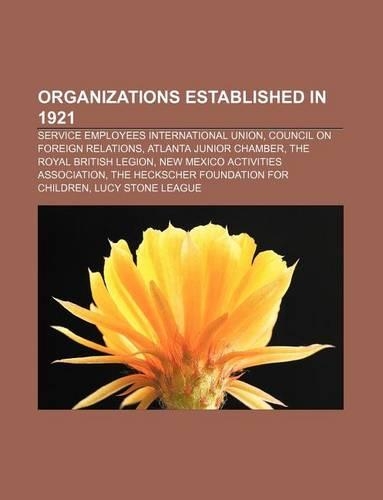Organizations Established in 1921