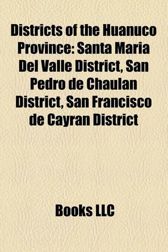 Districts of the Huanuco Province