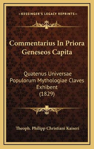 Commentarius In Priora Geneseos Capita