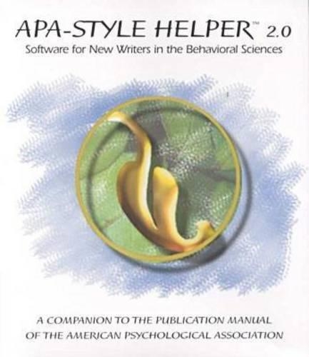 APA-style Helper 2.0: Software for New Writers in the Behavioral Sciences