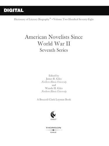 Dictionary of Literary Biography