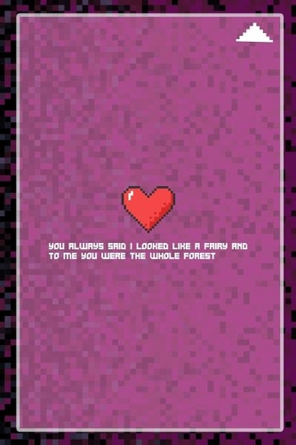 You always Said I Looked Like A Fairy And to Me You Were The Whole Forest: All Purpose 6x9 Blank Lined Notebook Journal Way Better Than A Card Trendy Unique Gift Black and Pink Pixels 8Bit