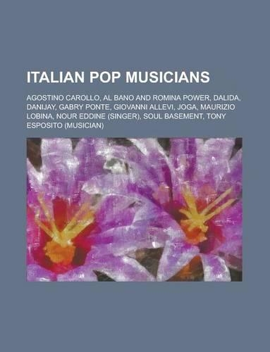 Italian Pop Musicians: Giovanni Allevi, Al Bano and Romina Power, Danijay, Gabry Ponte, Maurizio Lobina, Tony Esposito, Nour Eddine(English)