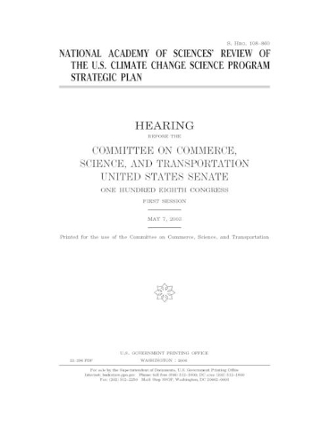 National Academy of Sciences' review of the U.S. Climate Change Science Program