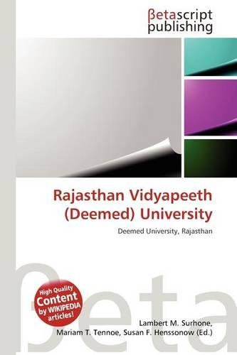 Rajasthan Vidyapeeth (Deemed) University