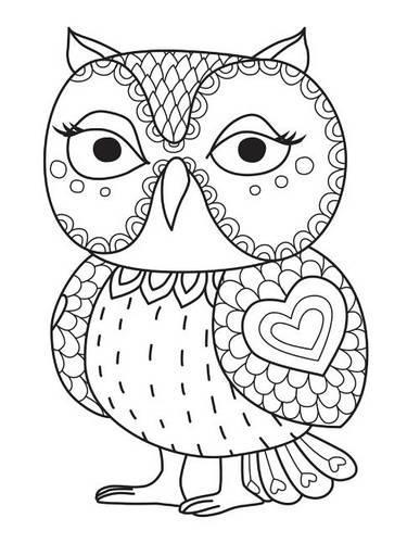 Blank Book Journal: Owl Zentangle Cover Diary Notebook: 8.5 x 11 size 120 gray lined pages! Color The Cover!(Color the Cover Journals)