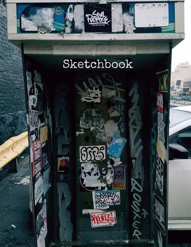 Sketchbook: 8.5 x 11 Large Sketch book, "Phone Tag" Cover, Black Back Cover, Blank Book for Drawing, Sketching, Doodling, Writing (Notebook, Journal) White Pape(27 New York Shots)