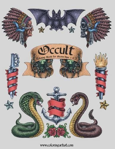Occult Coloring Book for Grown-Ups 1 & 2: (English)