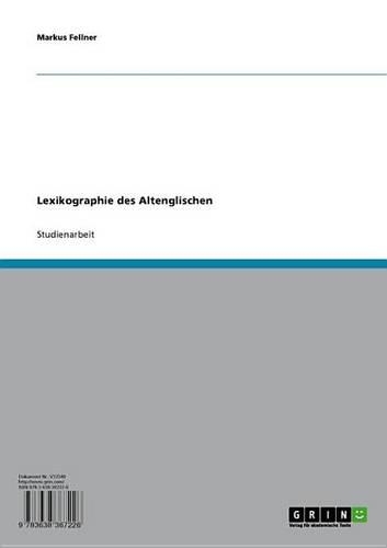 Lexikographie Des Altenglischen
