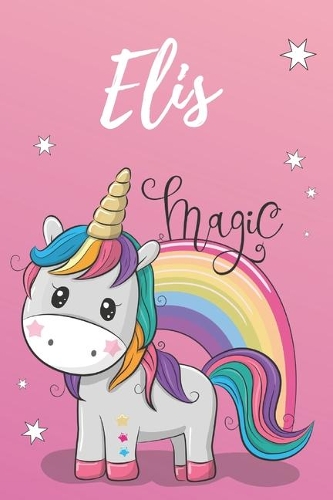 personalisiertes Notizbuch Einhorn / Notizheft / Malbuch / Kritzelbuch / Tagebuch / Journal / DIN A5 / Geschenke Elis: individuelles personalisiertes blanko Mädchen & Frauen Namen Notizbuch, ... Weihnachts & Geburtstags Geschenk für Frauen.