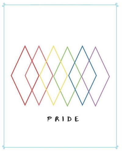 Pride: LGBTQ+ Gay Pride Lined Notebook with Diamonds