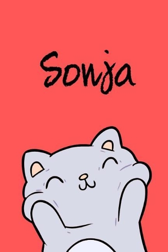 Sonja: Din A5 - Blanko 110 Seiten - Mein Malbuch - Personalisierter Kalender - Vornamen - Schönes Notizbuch - Notizblock Rot - Kinderbuch - Jugendbuch - Or