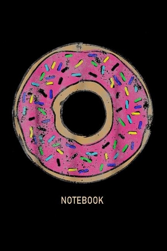 Notebook: Vintage Big Pink Donut Notebook&#65533;journal college ruled for Doughnut Lovers - Food Pun - Gift for Sprinkled Donuts & Cupcakes Girls - 100 Ruled
