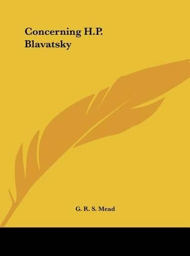 Concerning H.P. Blavatsky