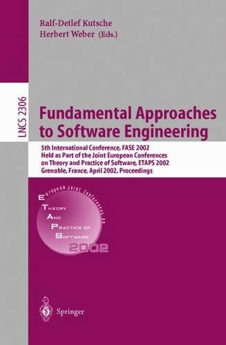 Fundamental Approaches to Software Engineering