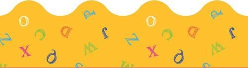 Alphabet Soup Scalloped Bulletin Board Borders