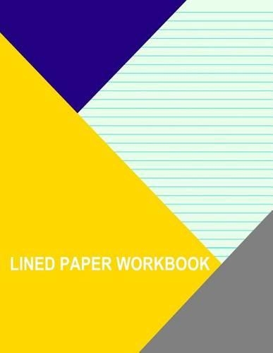 Lined Paper Workbook: Light Green With Narrow Aqua Lines