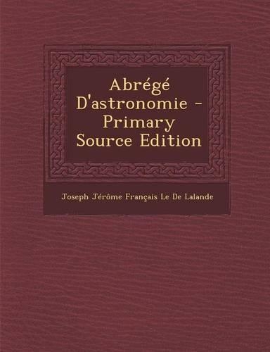 Abrege D'Astronomie