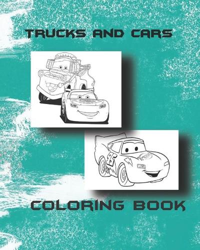Trucks and cars coloring book
