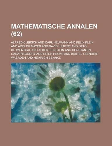 Mathematische Annalen (62): (English)