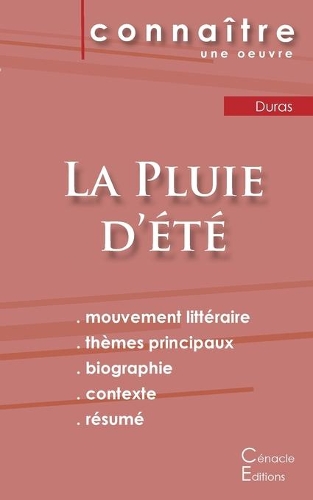 Fiche de lecture La Pluie d'été de Marguerite Duras (Analyse littéraire de référence et résumé complet)