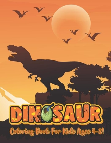 Dinosaur coloring book for kids ages 4-8!