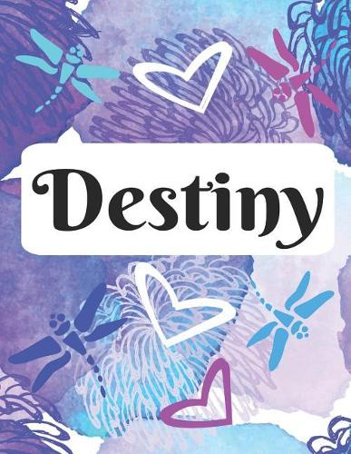 Destiny: Personalized Name Journal with Blank Lined Paper