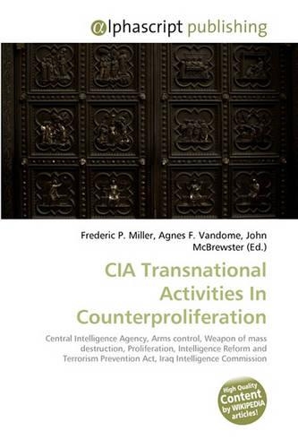 CIA Transnational Activities in Counterproliferation