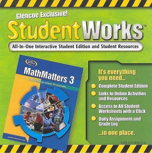 Mathmatters 3: An Integrated Program, Studentworks CD-ROM