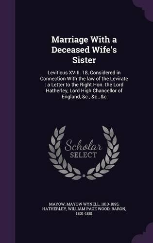 Marriage With a Deceased Wife's Sister