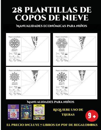 Manualidades económicas para niños (28 plantillas de copos de nieve 2