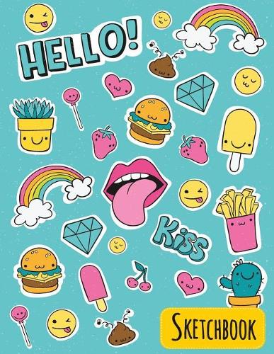 SketchBook: Sketchbook for Kids: Blank Paper Drawing, 120 Pages 8.5"x11", Doodling or Sketching, Large Blank Pages For Sketching (Blank Drawing Books) Hello! Em(Sketch Book - Emoji Drawing)