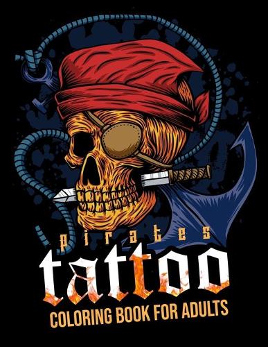 Pirates Tattoo Coloring Book for Adults