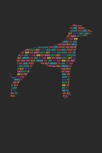 Lurcher Notebook 'Word Cloud' - Gift for Lurcher Lovers - Lurcher Journal