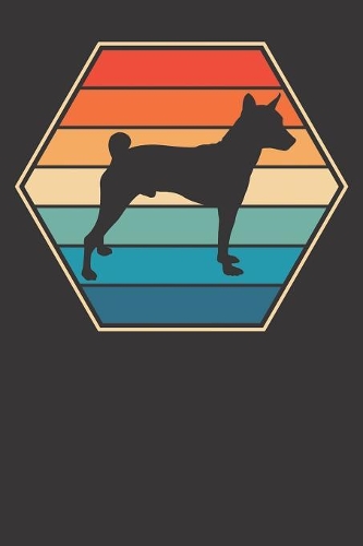 Basenji Notebook: Basenji Dog Retro Gift 6x9 Dot Grid Dotted 120 Pages for School College