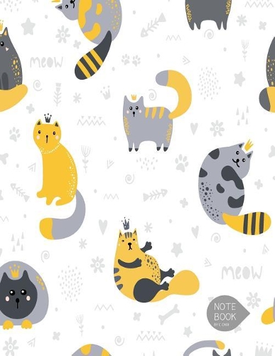 Notebook by c cher: Queen cats cover and Dot Graph Line Sketch pages, Extra large (8.5 x 11) inches, 110 pages, White paper, Sketch, Notebook journal(1 Queen Cats Notebook)