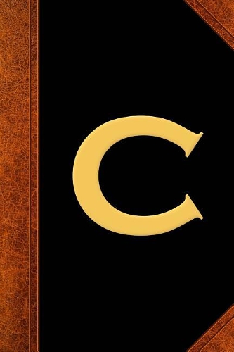 Monogram C Personalized Journal Custom Monogram Gift Idea Letter C Vintage Style
