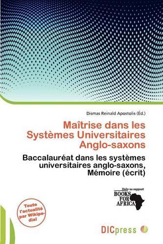 Ma Trise Dans Les Syst Mes Universitaires Anglo-Saxons