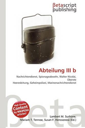 Abteilung III B
