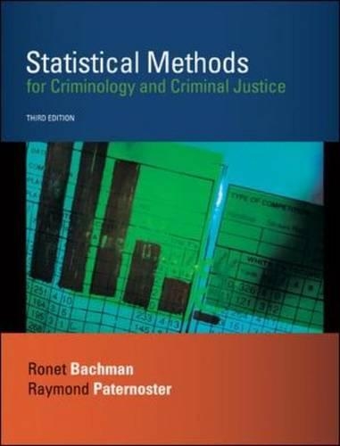 Statistical Methods for Criminology and Criminal Justice