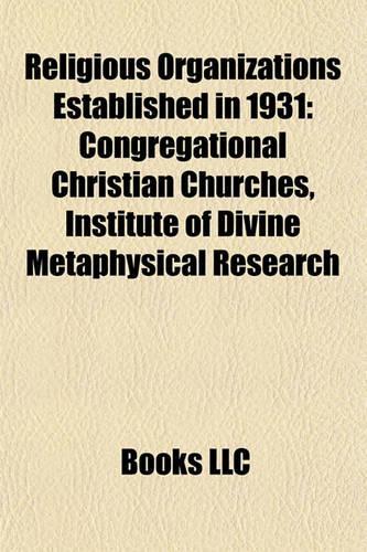 Religious Organizations Established in 1931